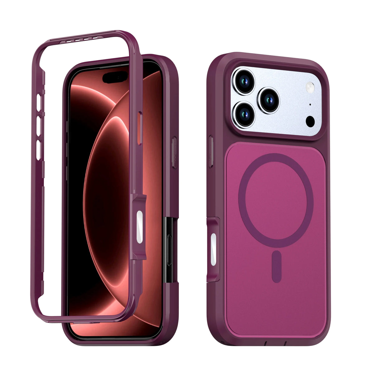 Transparent MagSafe Case with Shock-Absorbing Bumper Frame for iPhone 18 Series