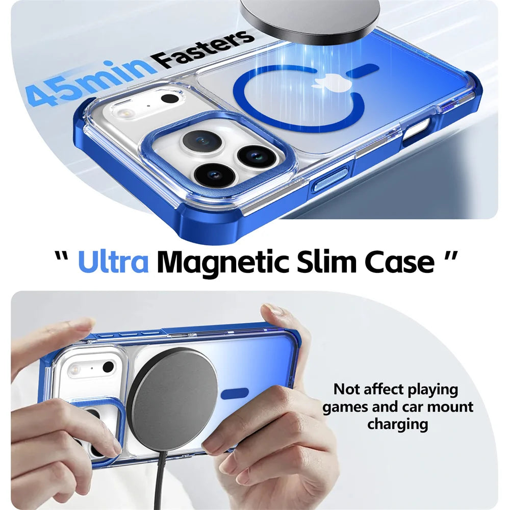 Premium Transparent Gradient MagSafe Case for iPhone 17 Series
