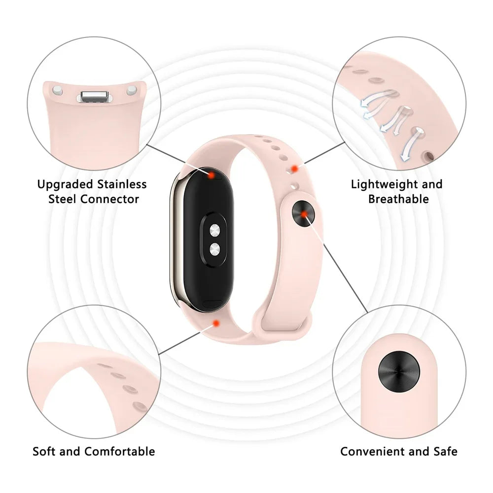Soft Silicone Sports Bracelet for Xiaomi Smart Band 9