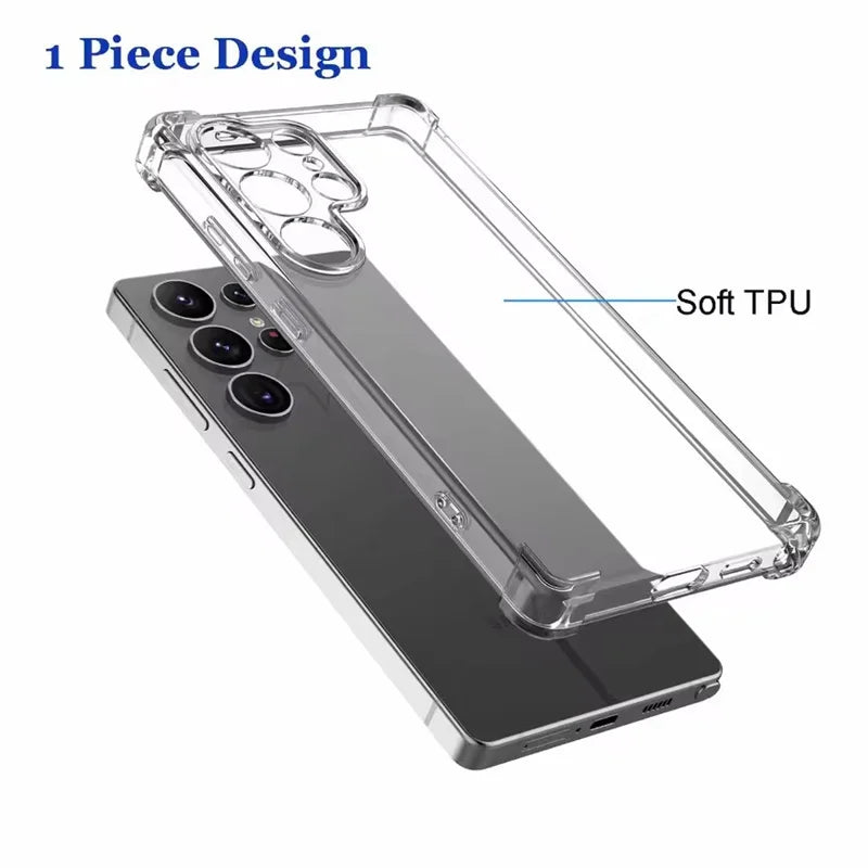 Shockproof Soft Transparent Case for Samsung Galaxy S26 Series