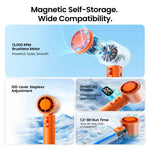 Vention Foldable Handheld Fan with LED Display and Lanyard