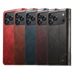 Premium Leather Flip Wallet Case with Card Slot for iPhone 17 Series