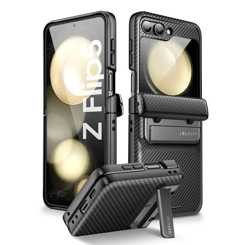 Full-Body Rugged Case with Built-in Screen Protector for Samsung Galaxy Z Flip 5