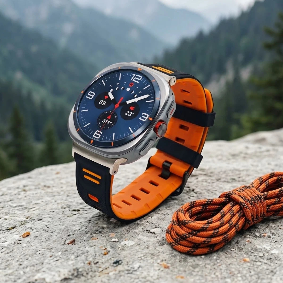Two-Tone Perforated Silicone Sport Strap for Samsung Galaxy Watch 9