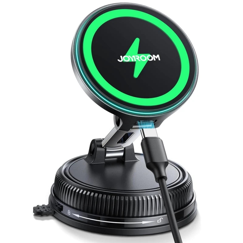 Joyroom 15W Magnetic Car Mount Charger with Strong Suction Base