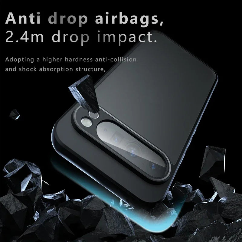 Shockproof Armor Matte Frosted Acrylic Case for Google Pixel 9 Series