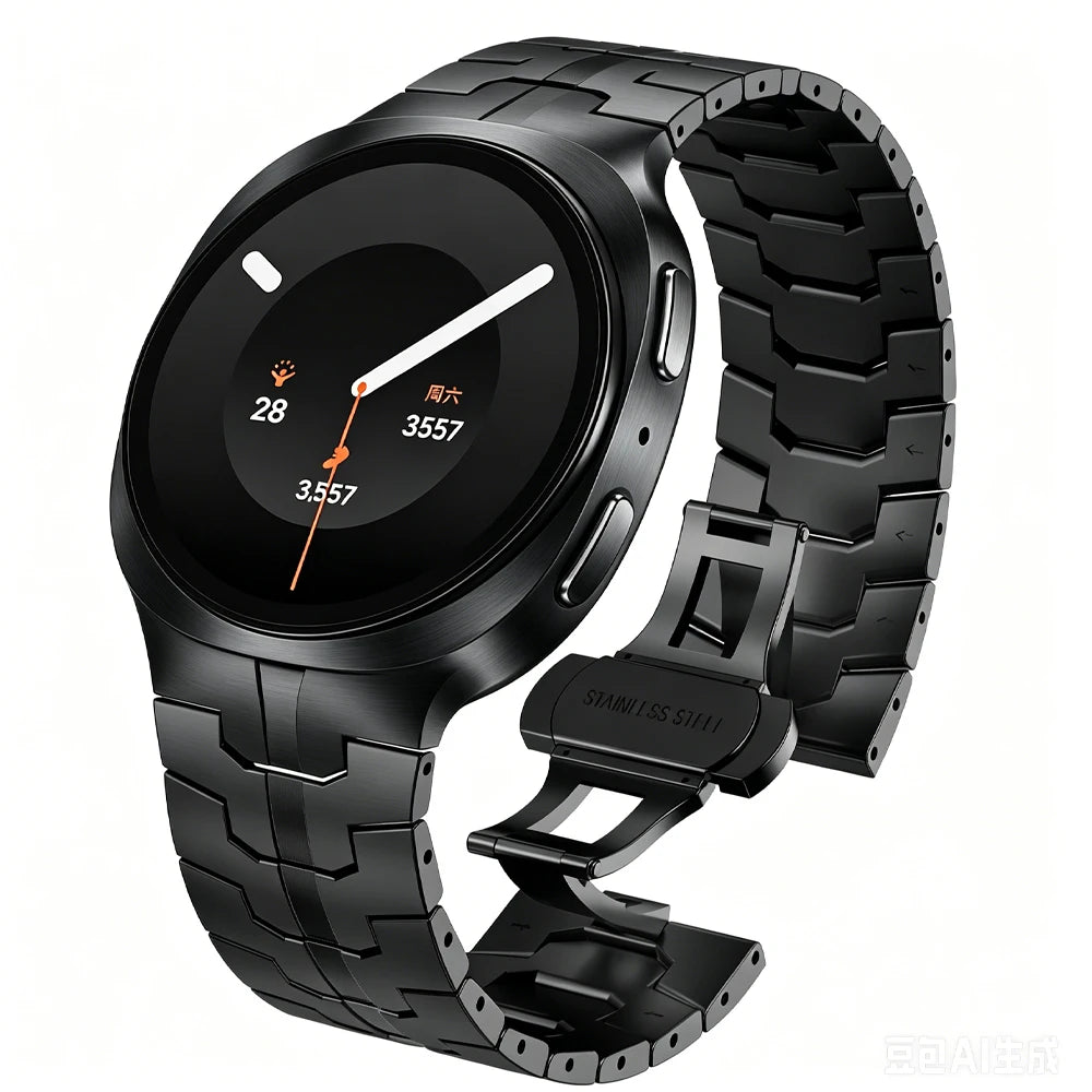 Metal Bracelet Strap with Butterfly Folding Clasp for Samsung Galaxy Watch 9