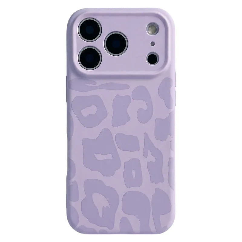 Frosted Leopard Print Silicone Case for iPhone 17 Series