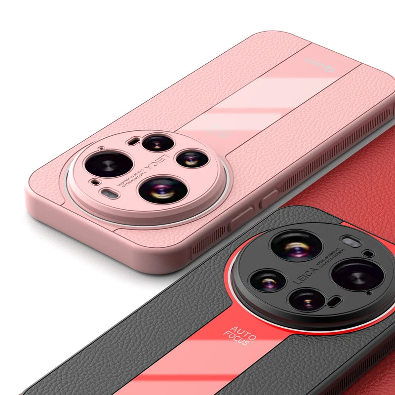 Xiaomi 17 Ultra Magnetic Lichi Leather Case with Soft TPU & Matte Finish