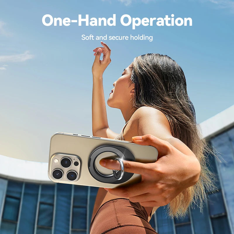 MagSafe Ring Phone Holder with 360° Rotation & Kickstand