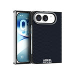 Carbon Weave MagSafe Case with Dual Camera Lens Protection Ring for iPhone Duo
