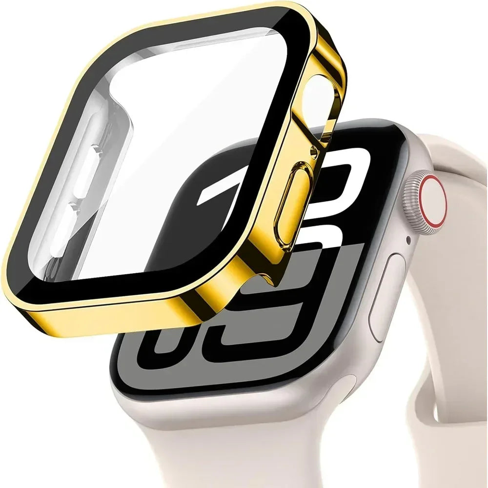 Protective Bumper Case with Built-in Tempered Glass for Apple Watch