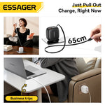 Essager 65W GaN Fast Charger with Retractable Type-C Cable