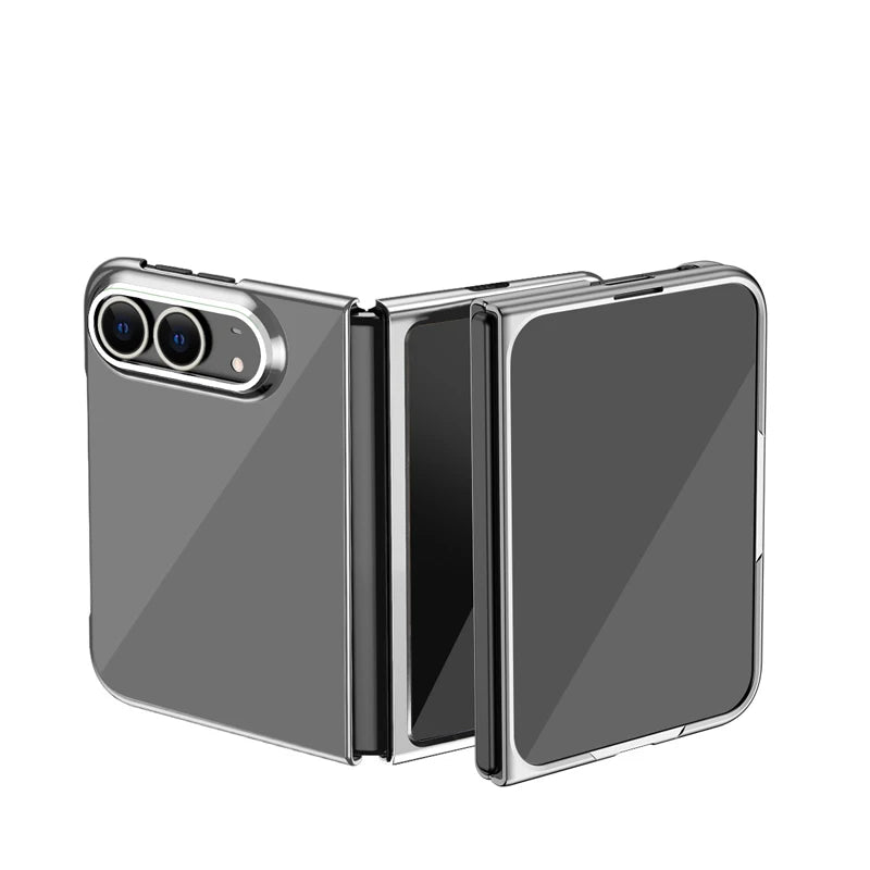 Clear Electroplated Hard PC Case for iPhone Duo