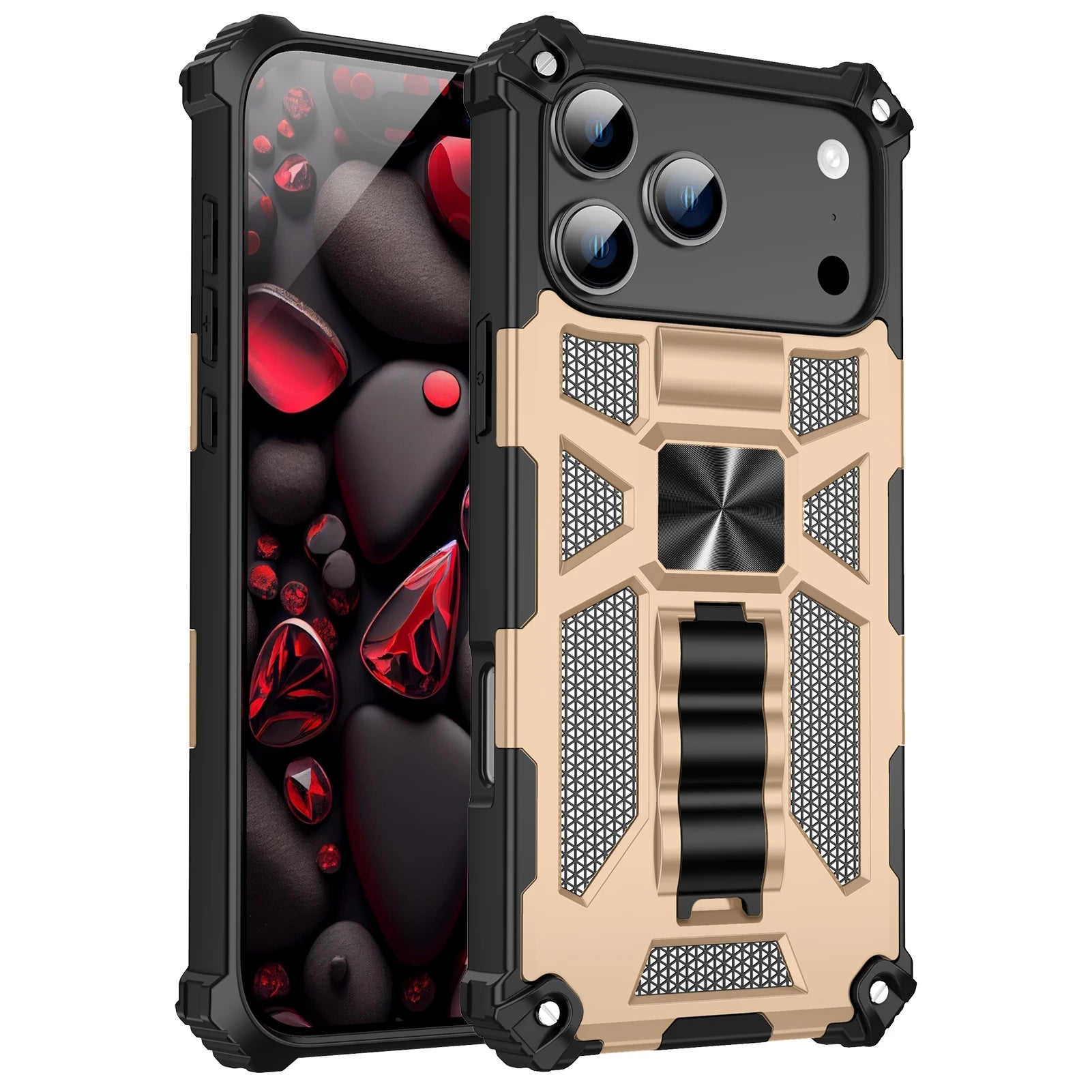 Shockproof Military Camouflage TPU Magnetic Armor Case for iPhone 17 Series