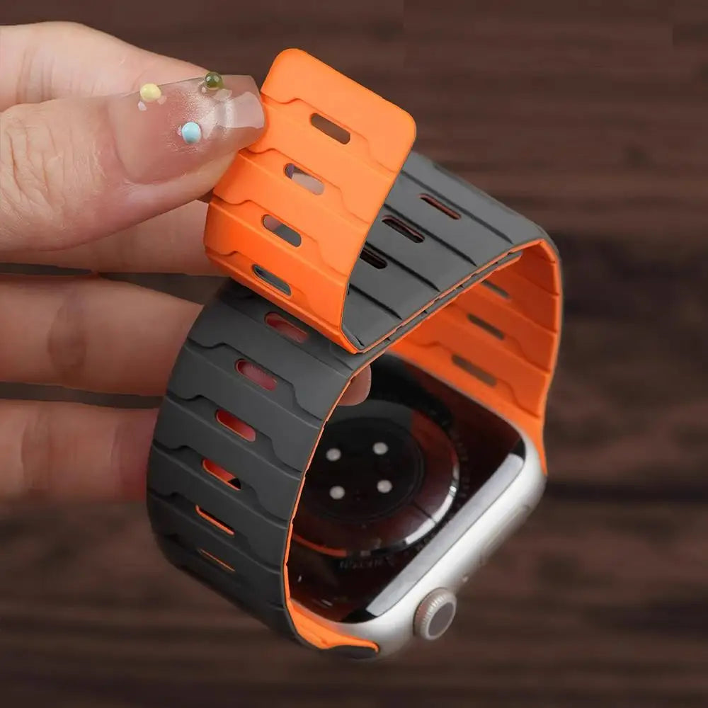 Durable Magnetic Silicone Strap for Apple Watch