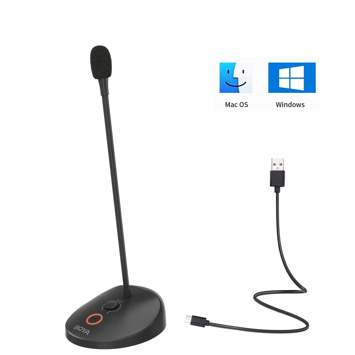 BOYA BY-GM12 USB Gooseneck Microphone