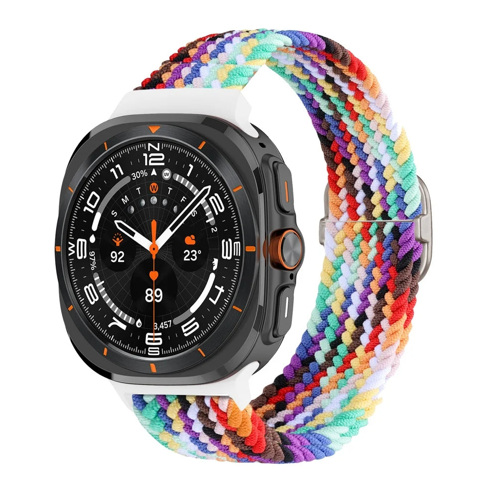 Nylon Woven Adjustable Buckle Watch Band for Samsung Galaxy Watch Ultra 2