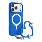 Shockproof Liquid Silicone MagSafe Case with Heart-Shaped Lanyard for iPhone 17 Series