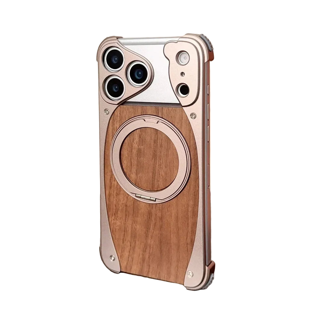 Walnut Wood & Aluminum MagSafe Case for iPhone 17 Pro / Pro Max