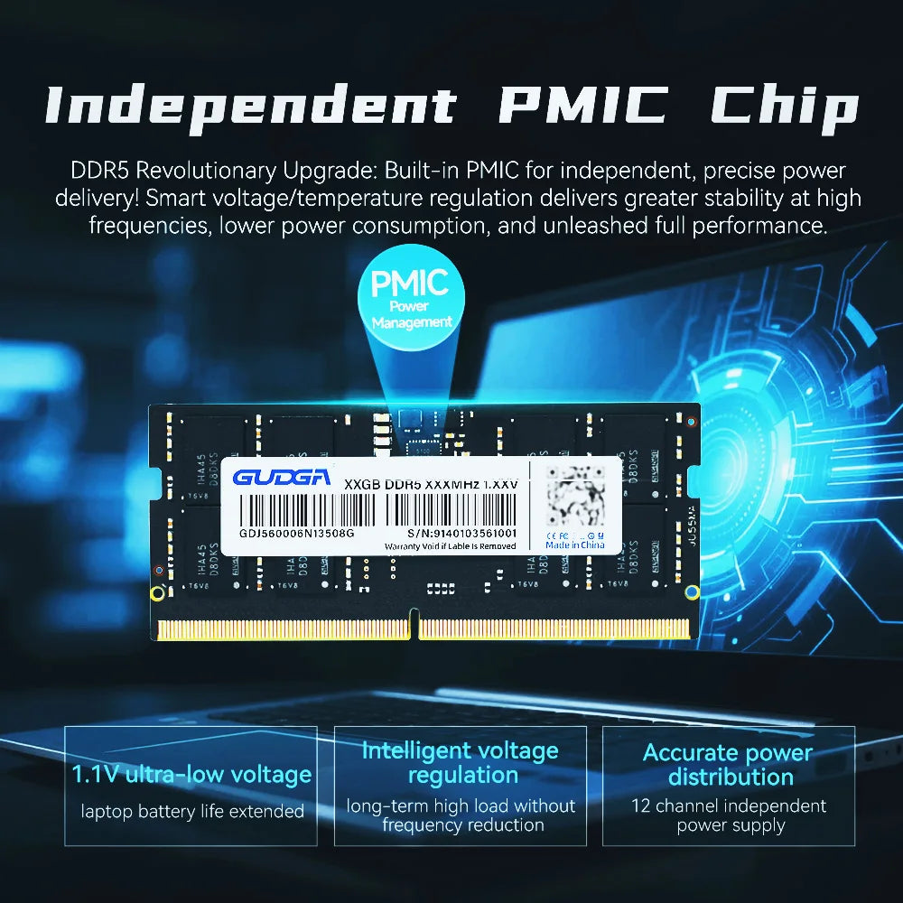 GUDGA DDR5 5600MHz Laptop SODIMM Memory