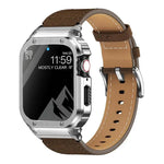 Luxury Metal Frame & Leather Strap Modification Kit for Apple Watch