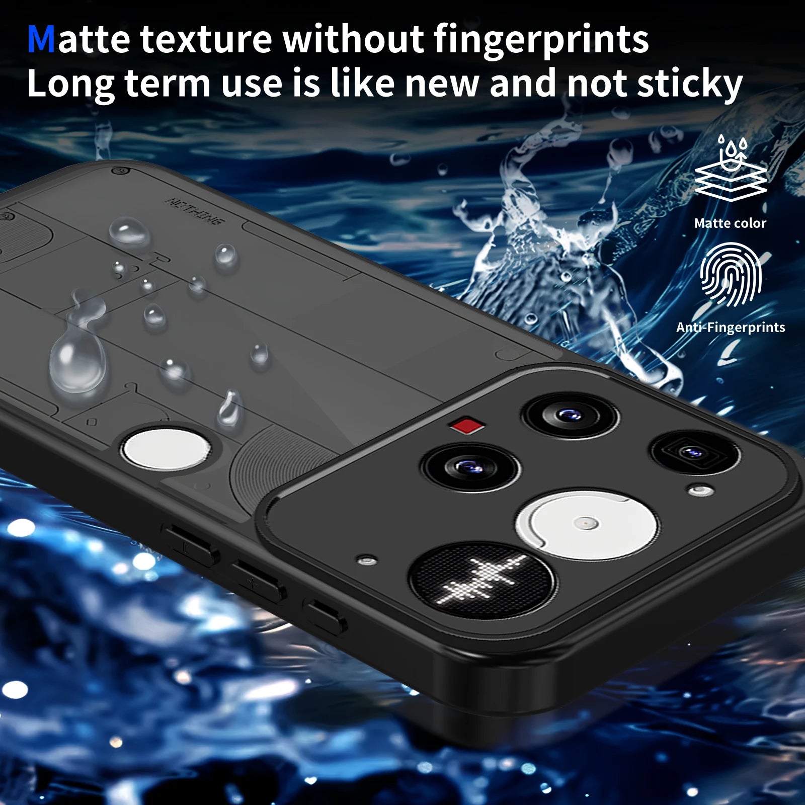 Armor Matte Transparent Shockproof Case with Lens Protection for Nothing Phone 3