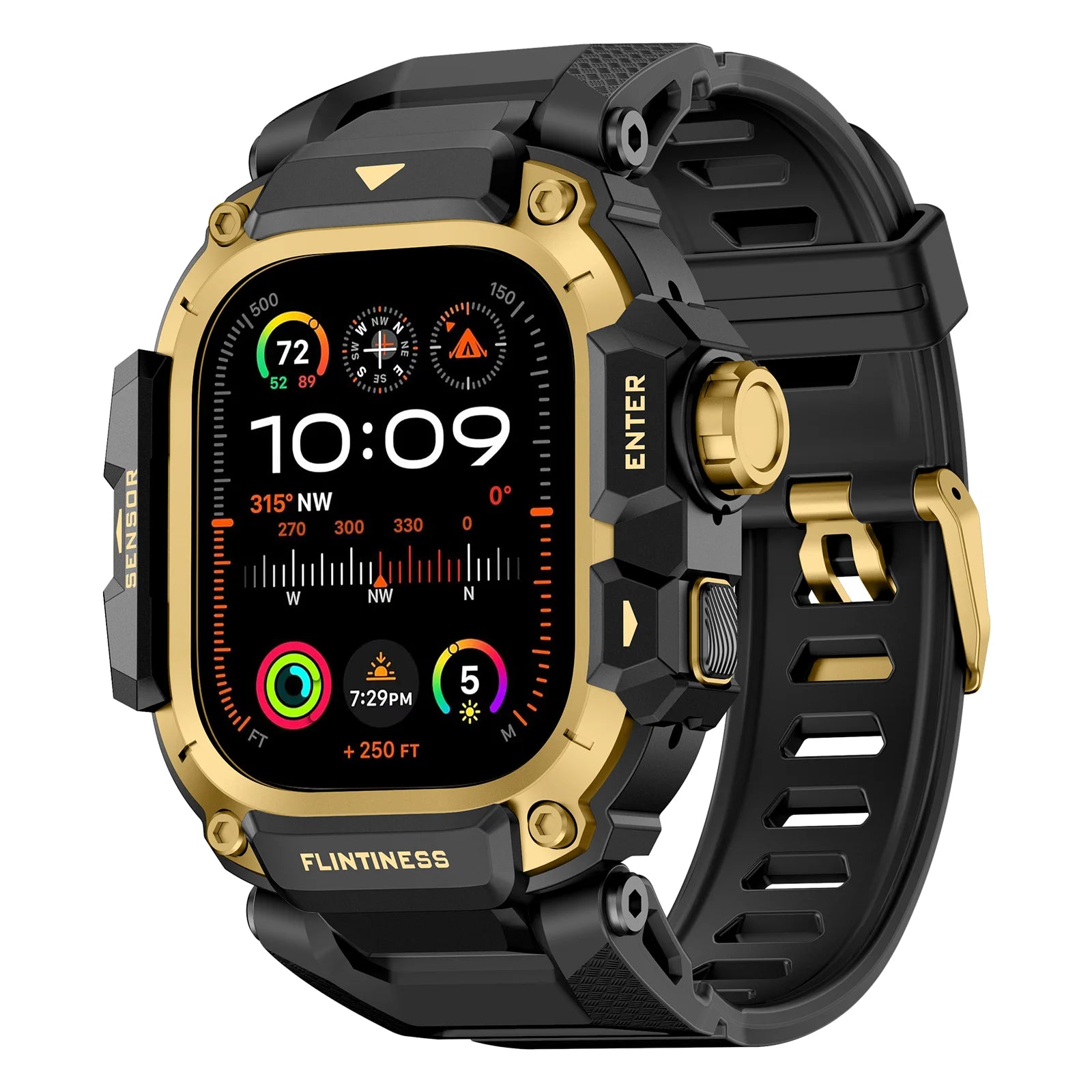 Shockproof Rugged Strap with Bumper Case for Apple Watch Ultra 3