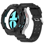 Rugged Armor Case + Sports Silicone Band for Samsung Galaxy Watch 6