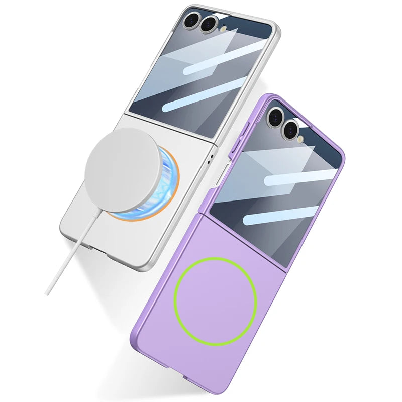 Luxury Slim Matte MagSafe Case with Built-in Screen Protector for Samsung Galaxy Z Flip 7