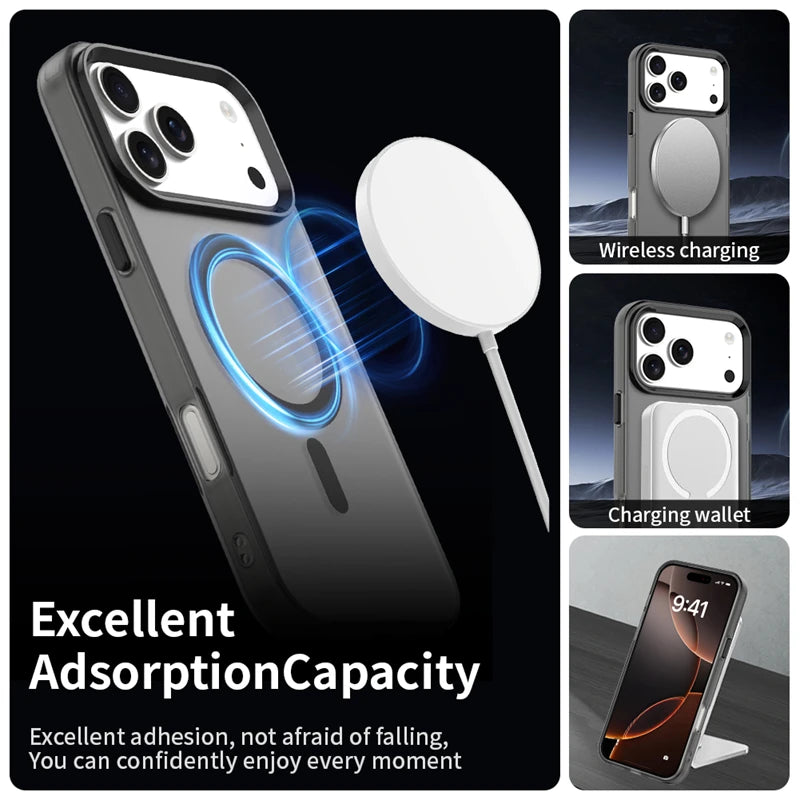 Luxury Frosted Silicone MagSafe Case for iPhone 17 Series