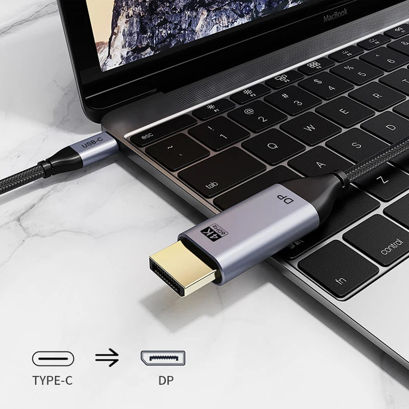 CABLETIME USB-C to DisplayPort 4K 60Hz Cable