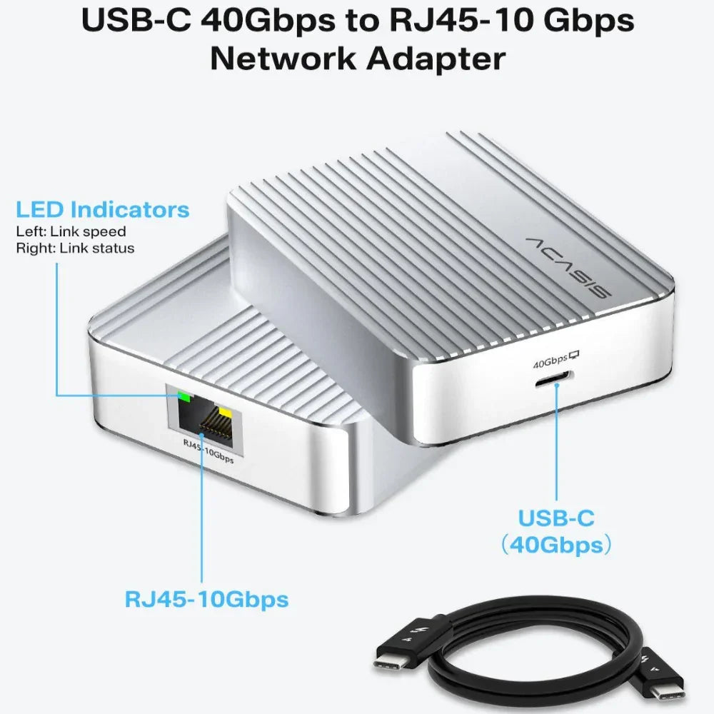 Acasis 10Gbps USB-C to RJ45 Network Adapter