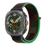 Breathable Nylon Weave Watchband with Hook-and-Loop Closure for Samsung Galaxy Watch Ultra 2