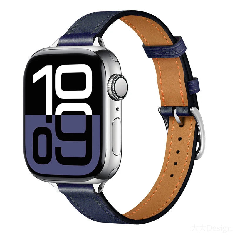 Elegant Slim Leather Strap for Apple Watch