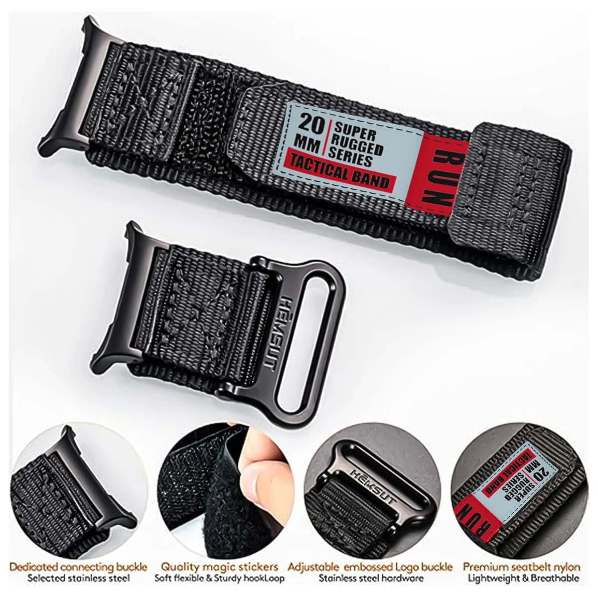 Quick Fit Sport Nylon Strap for Samsung Galaxy Watch 8 & Galaxy Watch 8 Classic