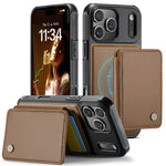 2-in-1 Detachable Business PU Leather MagSafe Case with RFID Card Slot for iPhone 17 Series
