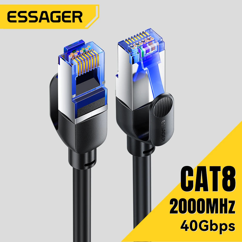 Essager 40Gbps CAT8 Braided Ethernet Cable