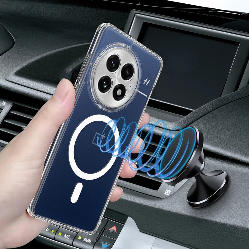 OnePlus 13 Magnetic Shockproof Clear Case