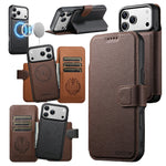 Premium Flip Leather MagSafe Wallet Case for iPhone 17 Series