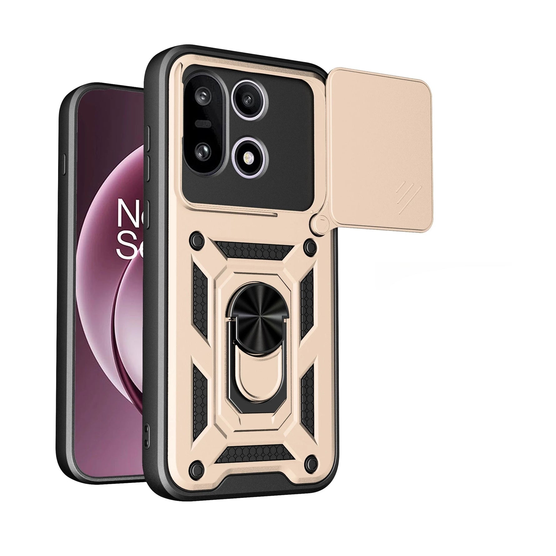 OnePlus 15 Rugged Protective Case with Ring Stand