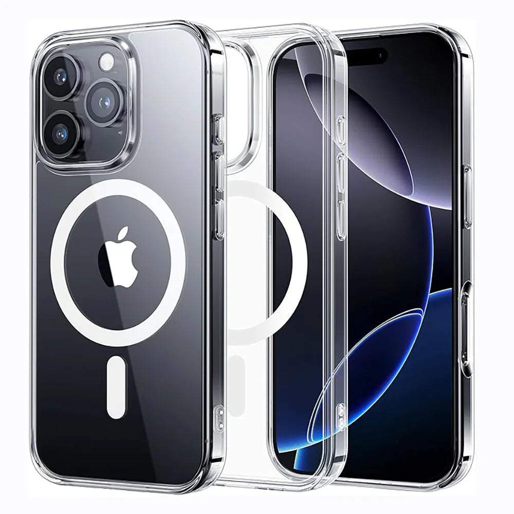 Slim Transparent MagSafe Case for iPhone 16 Series