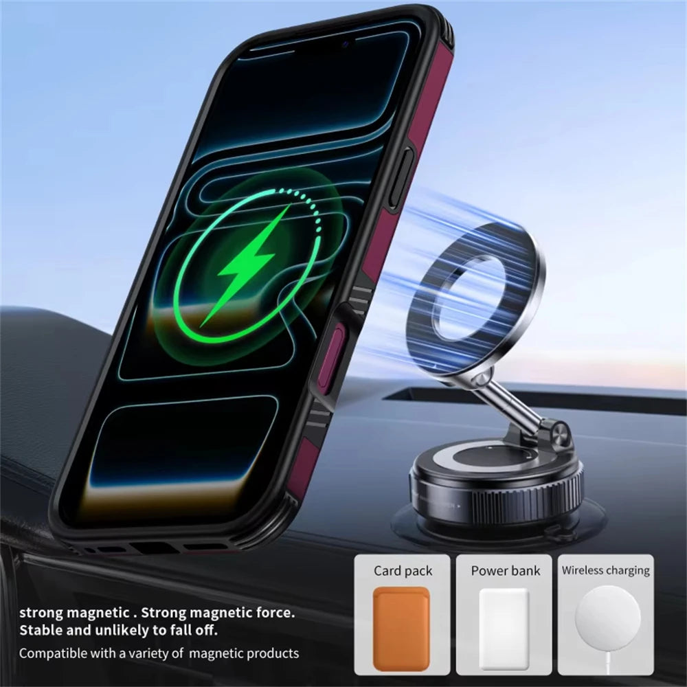 Shockproof Case with 360° Rotating Ring Stand for iPhone 18 Series