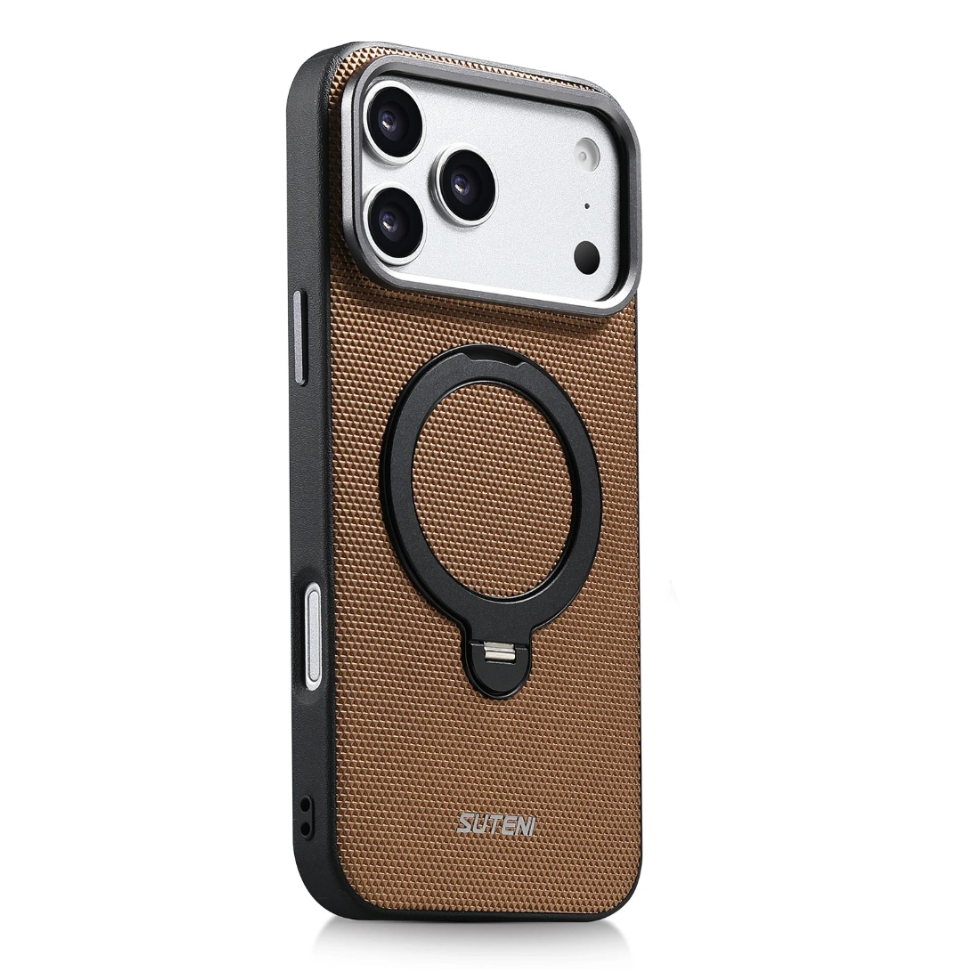 Premium Cooling MagSafe Case with 360° Rotating Metal Ring Holder for iPhone 17 Series