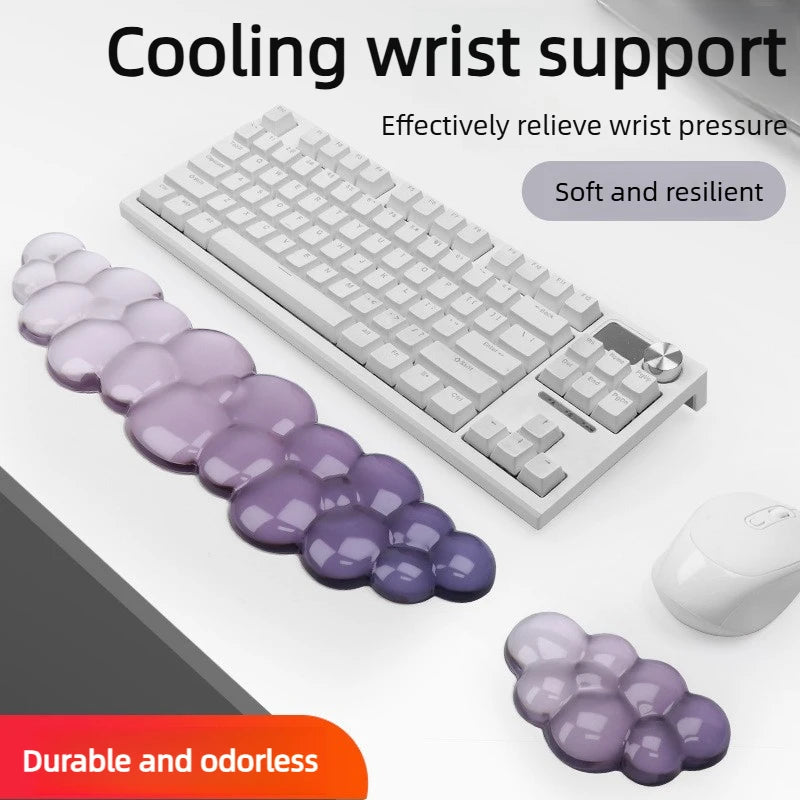 Cloud Silicone Wrist Rest for Keyboard and Mouse