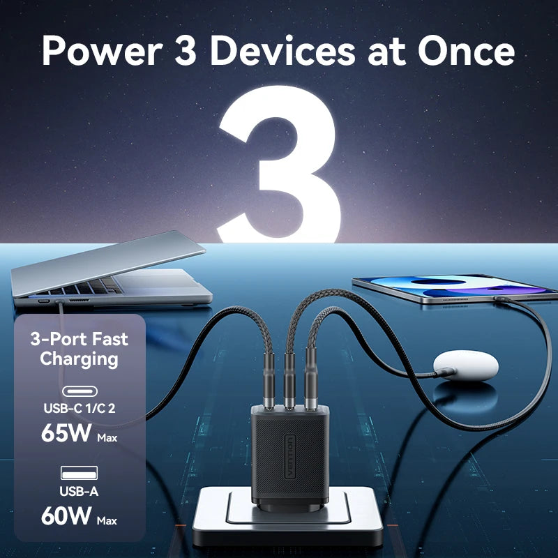 Vention 65W USB-C GaN Charger