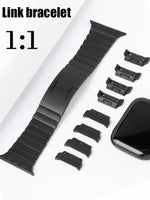 Adjustable Stainless Steel Link Bracelet for Apple Watch