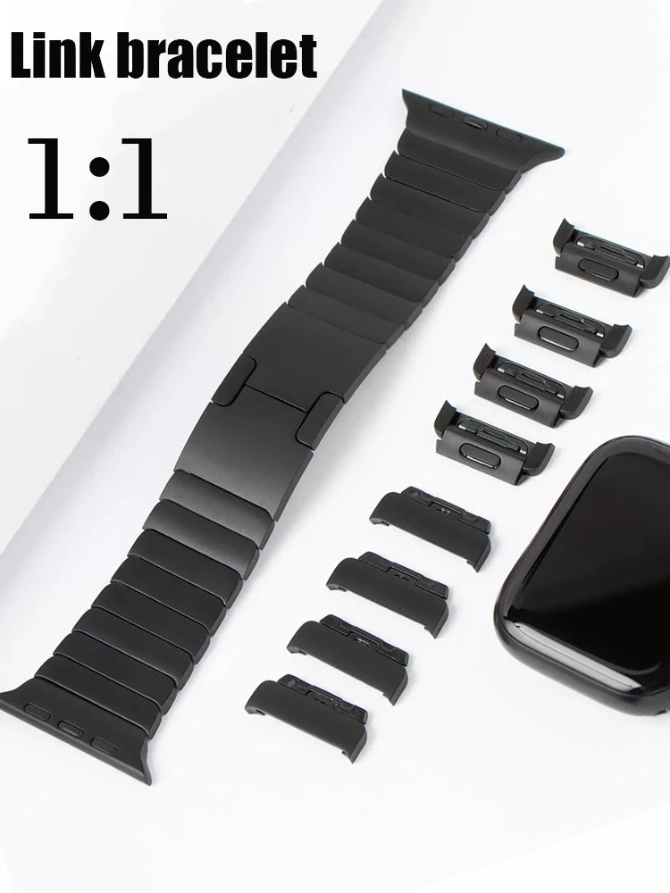 Adjustable Stainless Steel Link Bracelet for Apple Watch