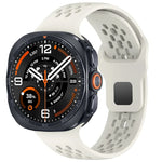 Perforated Silicone Sport Band with Quick-Release Connector for Samsung Galaxy Watch Ultra 2