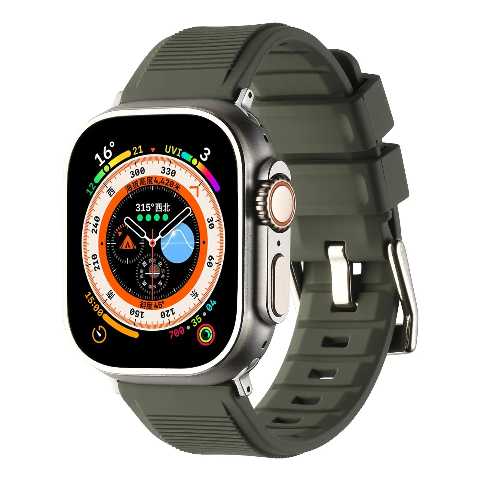 Durable Silicone Replacement Strap for Apple Watch